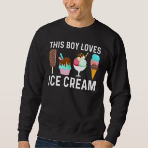 Kühle Eiscreme-Kunst für Jungen Kinder Gelato-Kege Sweatshirt