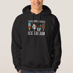 Kühle Eiscreme-Kunst für Mädchen Kid-Gelato-Kegel Hoodie