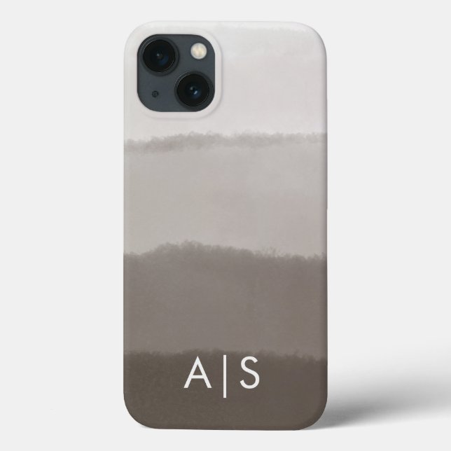 Kühle elegante monogrammierte Initialen Davy Gray  Case-Mate iPhone Hülle (Rückseite)