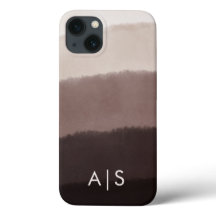 Kühle elegante monogrammierte Initialen Walnussbra