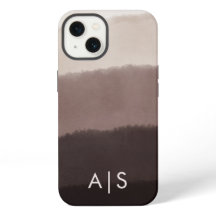 Kühle elegante monogrammierte Initialen Walnussbra