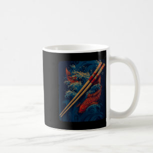 Kühle Essstäbchen mit Koi-Karpfen-Kostüm Design Kaffeetasse