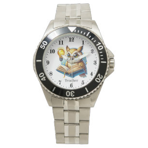 Kühle Eule für Lehrer anpassbar  Armbanduhr