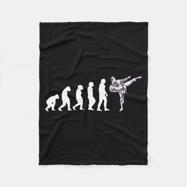 Kühle Evolution Taekwondo Karate Aikido Ju Jutsu Fleecedecke (Vorderseite)