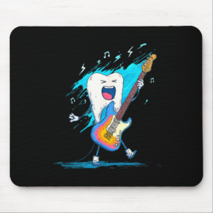 Kühle Farben und rockender Zahn mit E-Gitarre Mousepad