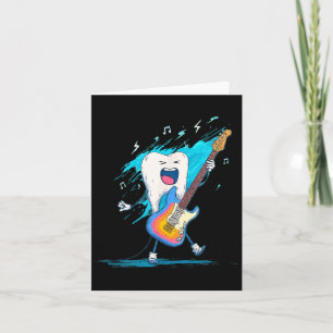 Kühle Farben und Rocking Tooth mit E-Gitarre Karte