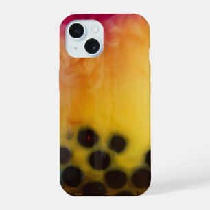 Kühle farbenfrohe Bubble-Tea iPhone 15 Hülle