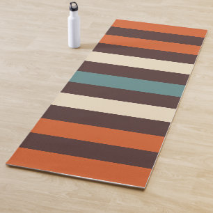 Kühle, farbenfrohe Retro-Streifen Yogamatte