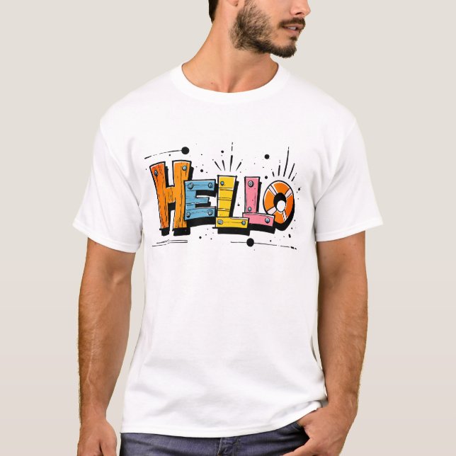 Kühle farbenfrohe  T-Shirt (Vorderseite)