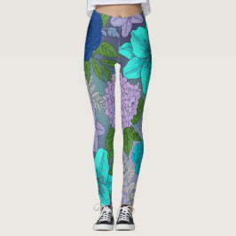 Kühle, farbige Blumenleggings Leggings