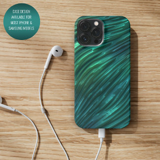 Kühle funky dunkle Teal-Blau-Grün-3D-Kunst-Muster iPhone 16 Pro Max Hülle