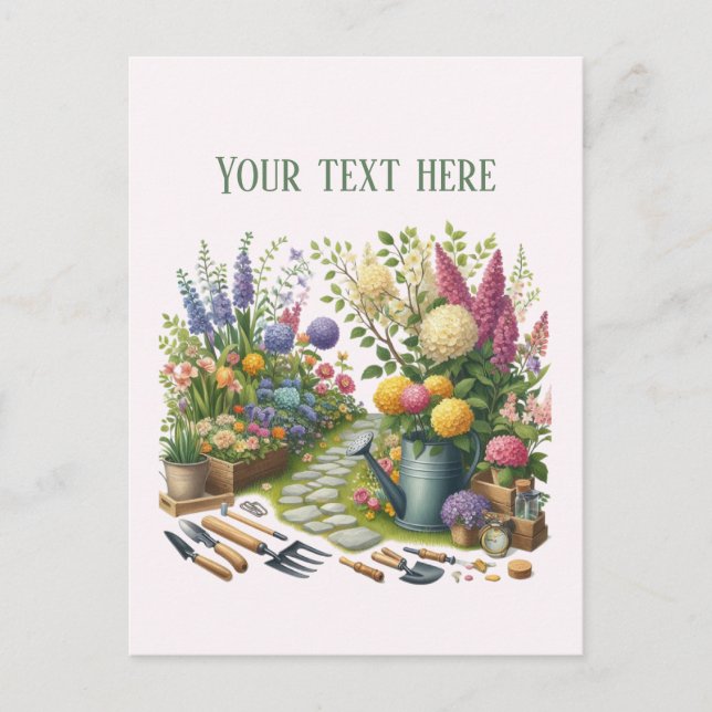 Kühle Gartenlandschaft anpassbar  Postkarte (Vorderseite)