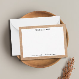 Kühle gedruckte Kraft-Weiß-Business Mitteilungskarte