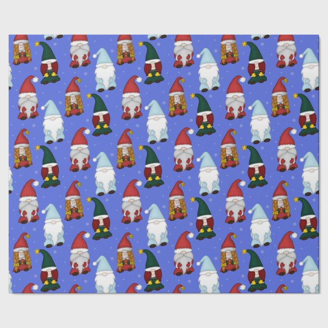 Kühle Gnomies (Mittel) Geschenkpapier (Saum)