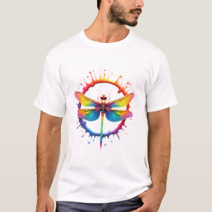 Kühle Grafik-Tie-Dye-Sonnenbrille Libellen-Illustr T-Shirt