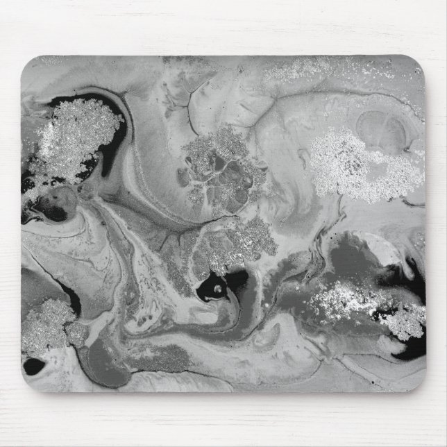 Kühle graue Marmortextur Mousepad (Vorne)