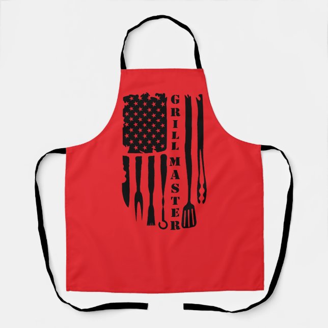 Kühle Grillmeister-Wortkunst  Schürze (Vorderseite)
