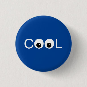 Kühle gute Vibes auf Blau Button