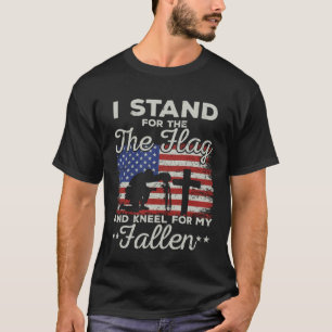 Kühle Haltung für die Flagge, knie nieder für mein T-Shirt