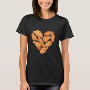 Kühle Herz Liebe Frittiertes Hühnchen Lustige Hühn T-Shirt