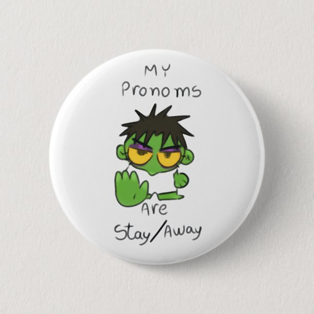 Kühle Introvertierte Stimmung Button (Vorderseite)