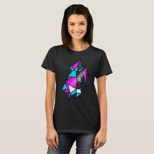 Kühle isometrische Neon geometrische Formen dreiec T-Shirt