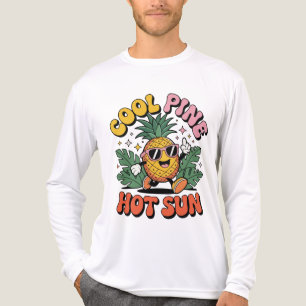 Kühle Kiefer Heiße Sonne Retro Ananas Sommer Stimm Tri-Blend Shirt