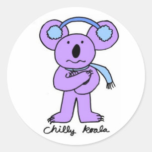 Kühle Koala-Aufkleber Runder Aufkleber