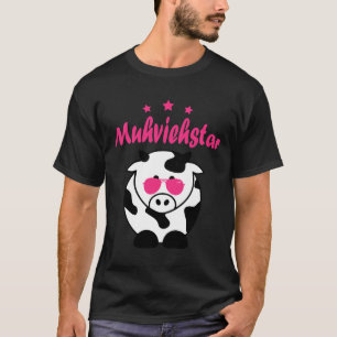 Kühle Kuh Mit Sonnenbrille Für Kinder T-Shirt
