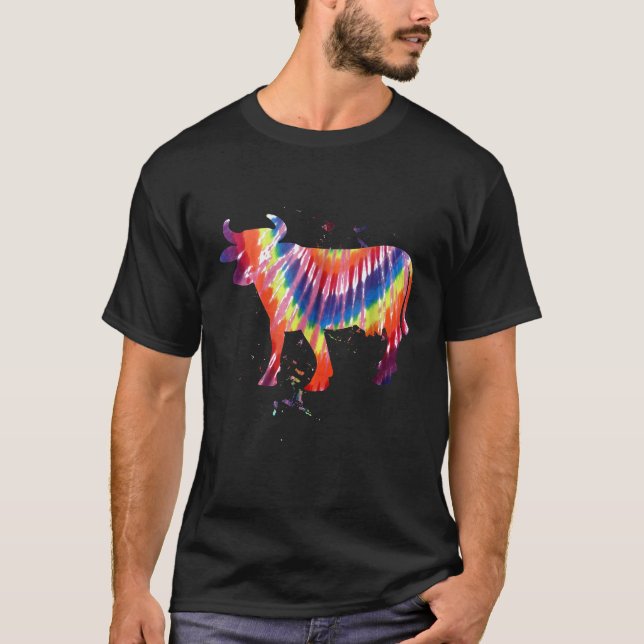 Kühle Kuh-Tie-Dye T-Shirt (Vorderseite)