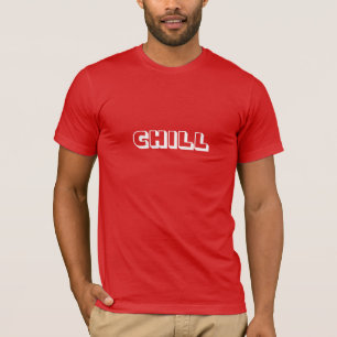 Kühle, kühne, moderne rote Farbe weiß T-Shirt