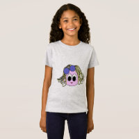 Kühle Lila Schattierungen Oktopus Mädchen T-Shirt