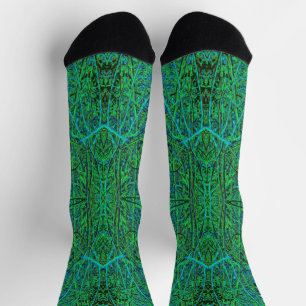 Kühle Limettengrüne abstrakte Filialstruktur Socken