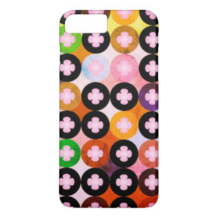 Kühle mehrfarbige Kreise und rosa Kleeblätter Case-Mate iPhone Hülle