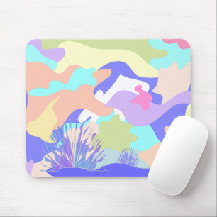 Kühle moderne abstrakte fließende Kunst Bunte Schr Mousepad