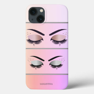 Kühle moderne chic gestreifte, Wimpern Case-Mate iPhone Hülle
