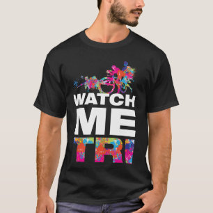 Kühle moderne farbenfrohe Triathlon-Motivationswör T-Shirt