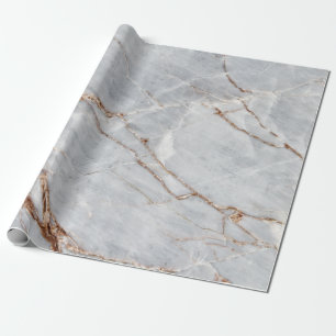 Kühle moderne graue goldene Marmorsteintextur Geschenkpapier