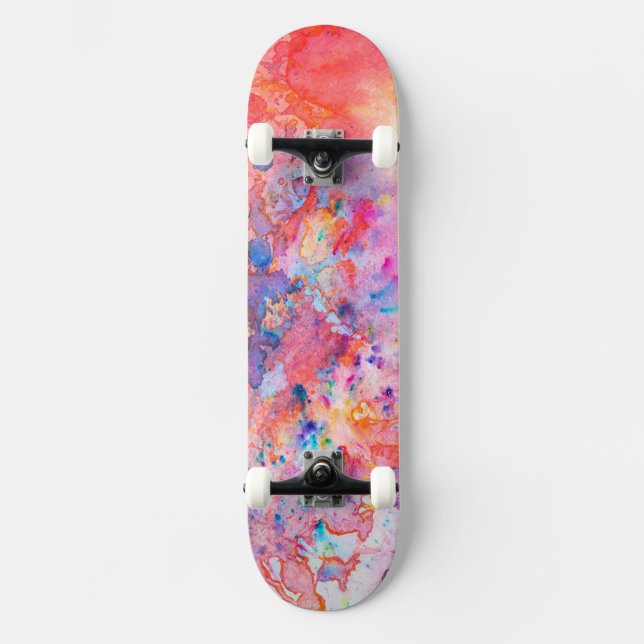 Kühle moderne Kunst gemalt Skateboard (Vorderseite)