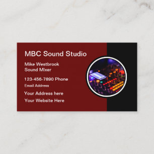 Kühle moderne Soundstudio-Geschäftskarten Visitenkarte