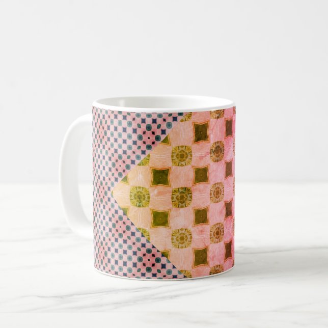 Kühle neue Anfänge Land Muster Kaffeetasse (Vorderseite Links)