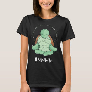 Kühle OMMM-Meditationsentspannungsschildkröte Yoga T-Shirt