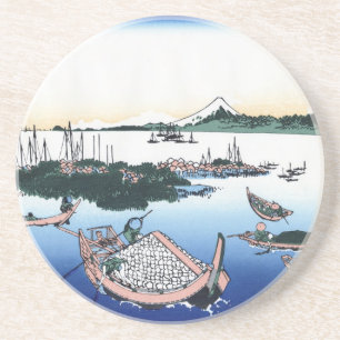 Kühle orientalische japanische Hokusai Fuji Aussic Sandstein Untersetzer