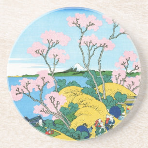 Kühle orientalische japanische Hokusai Fuji Aussic Sandstein Untersetzer