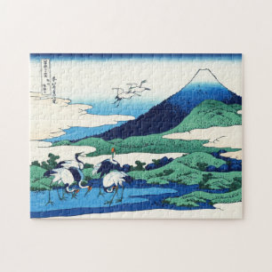 Kühle orientalische japanische Hokusai Fuji-Blick Puzzle