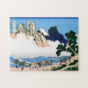 Kühle orientalische japanische Hokusai Fuji-Blick Puzzle