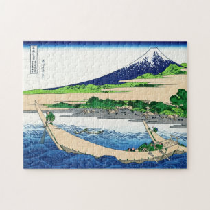 Kühle orientalische japanische Hokusai Fuji-Blick Puzzle