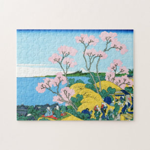 Kühle orientalische japanische Hokusai Fuji-Blick Puzzle
