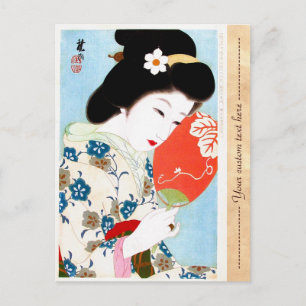 Kühle orientalische japanische klassische Geisha-D Postkarte