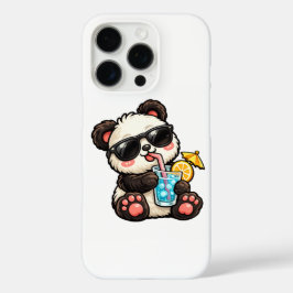 Kühle Panda-Drinks iPhone 16 Pro Hülle